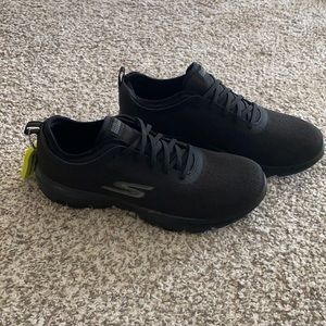 Brand new all black slip on sketchers GOwalk sneakers size 8.5